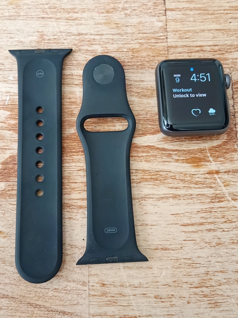 Apple Watch Series 2 - 38mm Space Black with Black Sport Band